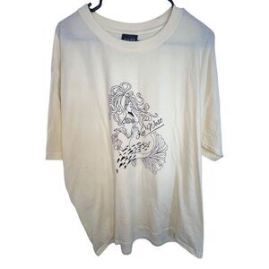 Luxe Butter Yellow Key West Mermaid Graphic Short Sleeve T-Shirt